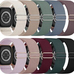 10 Pack Stretchy Bands Compatible with Apple Watch Band 40mm 38mm 41mm 42mm 44mm